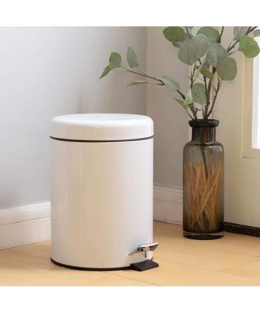 Trash Can 5L Large Capacity Personalized Stylish with Stainless Steel Step for Office Bathroom Kitchen Hotel Garbage Container - Buy Online on GoSupps.com