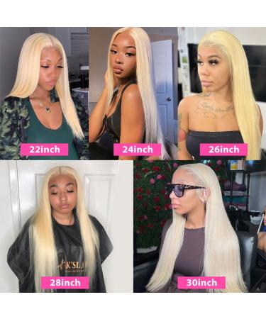 24 Inch Blonde 613 Lace Front Wig with Baby Hair | Brazilian Virgin Human Hair | HD Transparent Lace | Natural Hairline | Women's Straight Wig - Buy Online on GoSupps.com