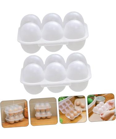 PRETYZOOM 2pcs Portable Egg Box Eggs Fridge Egg Container for Refrigerator Egg Boxes Travel Egg Tray Egg Plate - Buy Online on GoSupps.com