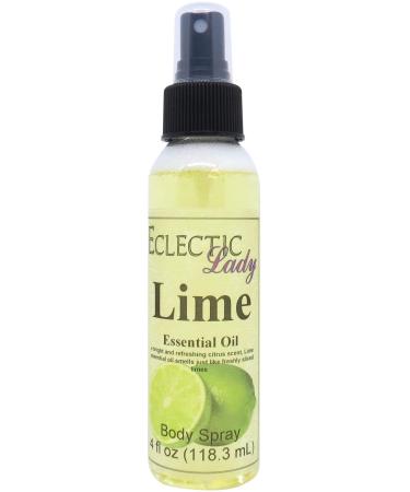 Lime Essential Oil Body Spray 4 ounces Body Mist for Women with Clean Light & Gentle Fragrance Long Lasting Perfume with Comforting Scent for Men & Women Cologne with Soft Subtle Aroma For Daily 4 Fluid Ounces