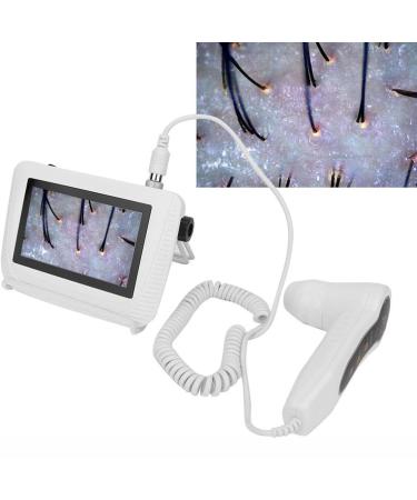 Skin Diagnosis Hair Analyzer 5 Inch LCD Screen Digital Skin Detector Moisture Tester Hair Skin Analyzer Machine 50X 200X Skin Scalp Detector for Analysis Scalp Home Salon Spa