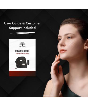 HOMESTA Red Light Therapy Mask LED Face Light Therapy Mask LED Face Mask for Skin Tightening Acne Treatment Anti-Aging Smooth Wrinkles Fine Lines Red Light Mask - Buy Online on GoSupps.com