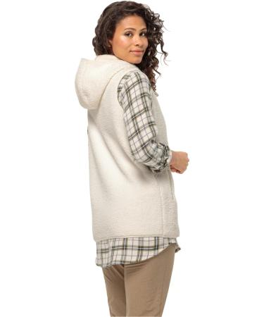 Shop Jack Wolfskin Women's High Curl Long Fleece Vest - Cotton White | International Shipping Available - Buy Online on GoSupps.com