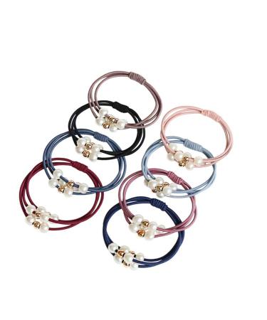 Winrase 3-in-1 High Elastic Rubber Band Hair Ties with Shiny Beads - Set of 24 | Loss-proof Hair Accessories for Women and Girls - Buy Online on GoSupps.com