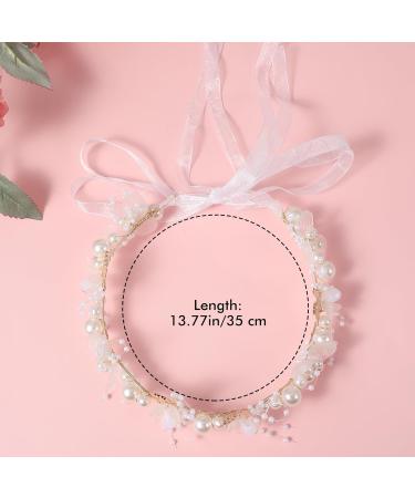 WY LIGHTING LEVEL Flower Girl Headband Head Piece Flower Girl Headpiece Flower Girl Headband for Wedding Party Princess Flower Girls and Bridesmaid Crown Wedding Party Hair Accessory - Buy Online on GoSupps.com