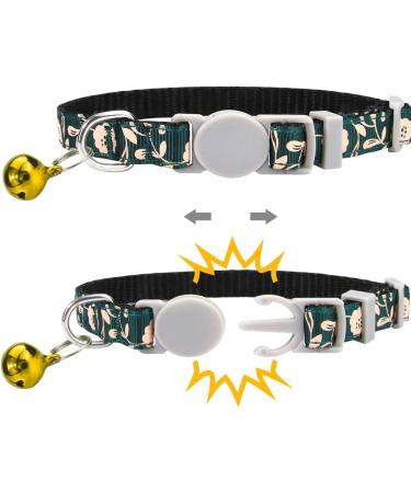 Tagme Personalized Cat Collars - Adjustable Safety Closure Black 2-Pack with Name & Phone Number (18-28 cm) - Buy Online on GoSupps.com