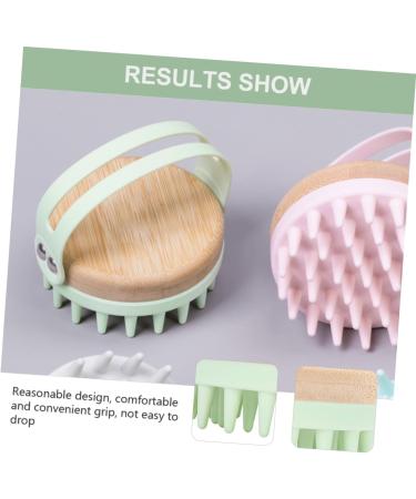 Frcolor Silicone Shampoo Brush & Scalp Massager Hair Washing & Bathing Brush Food-Grade 8.4x8x7.4cm Green International Shipping Available - Buy Online on GoSupps.com