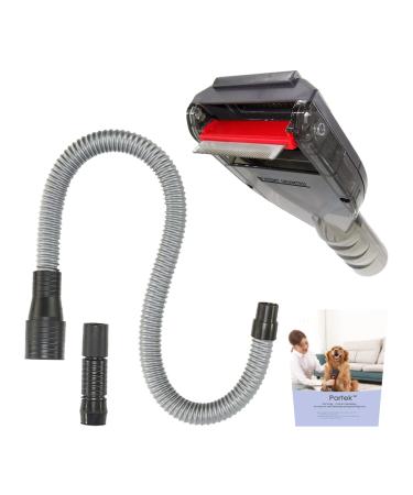 Pet Brush Vacuum Groomer Attachment - Shedding Deshedding Grooming Tool Hair Remover Great for Dogs Cats Fur, Groom Comb as Undercoat Removal, Extension Hose Adapters for Most Vacuum Cleaners
