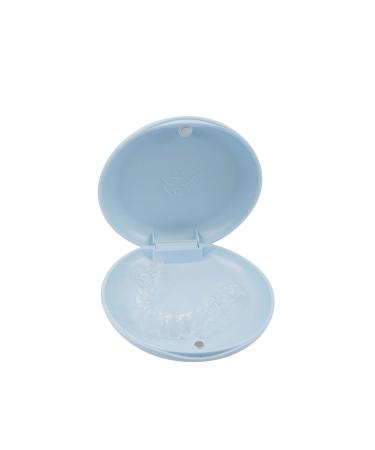SmileSupplies Slim Aligner Case/Aligner and Retainer Case/Dental Orthodontic Retainer Box - Sky Blue Colour with Cotton Bag Carry Case (Pack of 1)