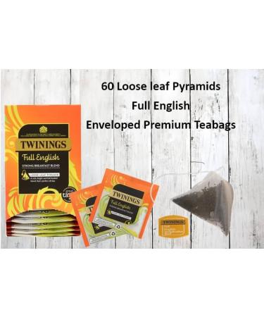 English Breakfast Pyramids Twining Envelopes Individually Wrapped x 60 The Full English - Buy Online on GoSupps.com