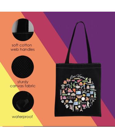 MNIGIU Las Vegas Tote Bag Las Vegas Souvenir Gift Las Vegas Travel Bag Las Vegas Housewarming Gift Las-v Black - Buy Online on GoSupps.com