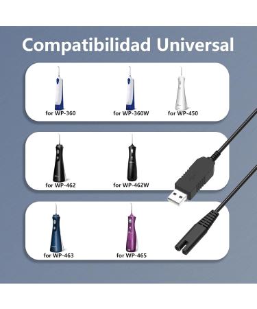 HAFIUEGE Charger for Waterpik Water Flosser Compatible with Waterpik WF-13CD010 WP-100-450 WP-112-462 WP-360 WP-440 WP-450 WP-462 WP-463 Cordless Plus Water Flosser Water Pick Power Cord Charger Cable - Buy Online on GoSupps.com