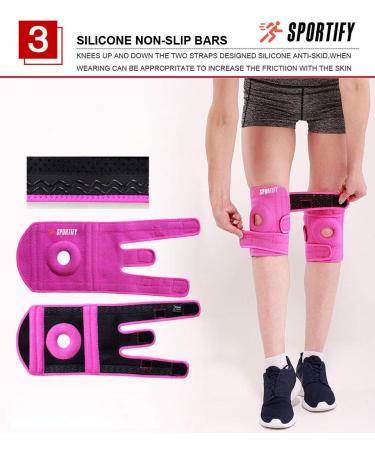 Sportify Patella Stabilizing Knee Brace for Working Out Perfect  - Pink - Black - Buy Online on GoSupps.com
