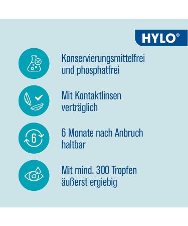 HYLO CARE Eye Drops for Dry Eyes | Hyaluronic Acid & Dexpanthenol - 10ml (1 Pack) | Fast International Shipping - Buy Online on GoSupps.com