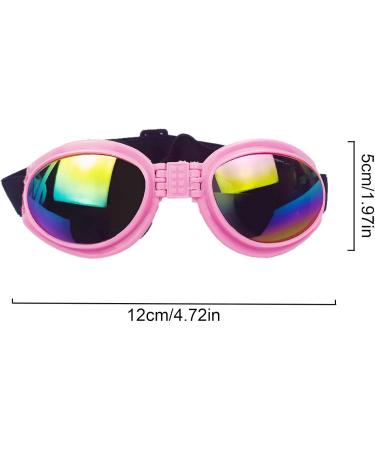 Luckxing Glasses for Dogs | Cat & Dog Barrel Glasses for Medium Dogs | Windproof Soft Eye Protection - Pink - Buy Online on GoSupps.com