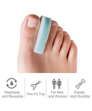 12-Pack Foam Toe Separator Toe Gasket for Overlapping Toes & Bunions - Reduces Friction, Relieves Pain - Blue - Buy Online on GoSupps.com