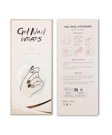JMEOWIO Brown Nail Foil Stickers - Self-Adhesive UV Curing Gel Nail Design Accessories for Stunning Nail Art - Buy Online on GoSupps.com