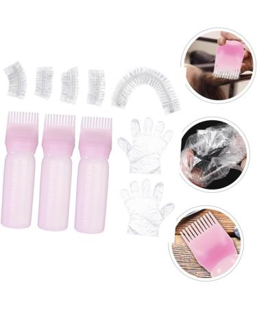 FRCOLOR 1 Set Plasticard Plasticade Hair Bleaching Tool Flexible Applicator Hair Oil Hair Dye Kit Hair Dye Tools Root Comb Applicator Bottle Hairstyling Gloves Hair Bleach Kit 6.9x4.8cm Pink - Buy Online on GoSupps.com