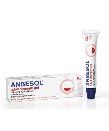 Anbesol Adult Strength Gel for Effective Oral Pain Relief from Mouth Ulcers and Denture Irritation 10g