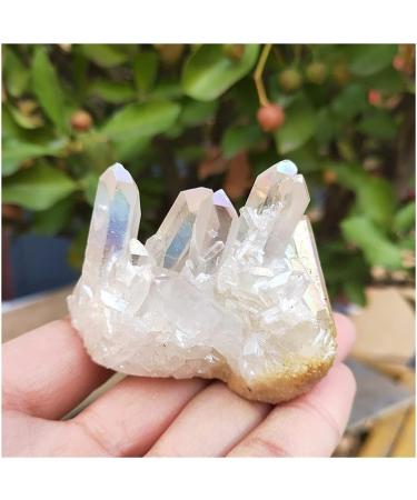 70grams Natural White Cluster Electroplating Titanium Coating Quartz Cluster StoneCrafts HOMEZHOU - Buy Online on GoSupps.com