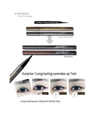 Clio Waterproof Pen Liner Kill Black - Buy Long-Lasting Smudge-Proof Eyeliner Online | International Shipping Available - Buy Online on GoSupps.com