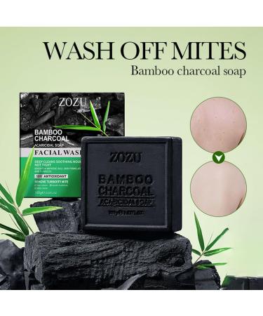 Buy Bamboo Charcoal Soap | Gentle Skin Care & Oil Control | 6 Pack (3.52 oz) - International Shipping Available - Buy Online on GoSupps.com