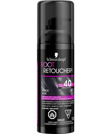 Schwarzkopf Root Retoucher Temporary Hair Colour Spray Powder for Roots Black 120.0g (Pack of 1)