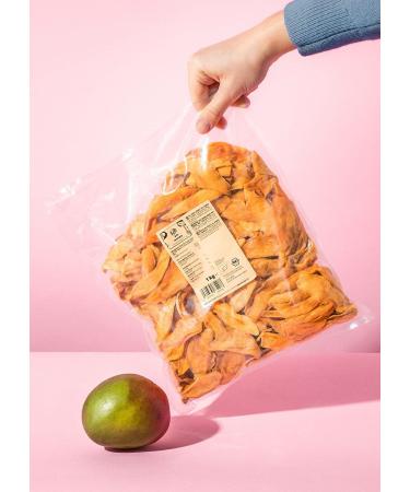 Koro Organic Dried Mango Strips - 1kg - 100% Natural No Added Sugar Sulfur or Preservatives - Premium Quality Dried Fruits - Buy Online on GoSupps.com