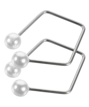 Outil Facial pour Exercice Facial Fabricant de Joues en Titane 2 Pi ces Blanc et M tal Entra neur Visage pour Sculpter Fossettes Usage Quotidien Unisexe L ger et Solide