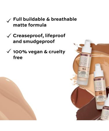 Makeup Revolution IRL Filter Longwear Foundation F12 - Medium to Full Coverage 23ml | International Shipping Available - Buy Online on GoSupps.com