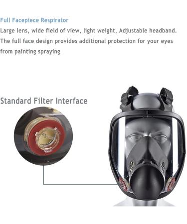 Full Face Reusable Cover for Dust, Organic Vapors - Ideal for Painting, Sanding, Polishing and Spraying - Buy Online on GoSupps.com