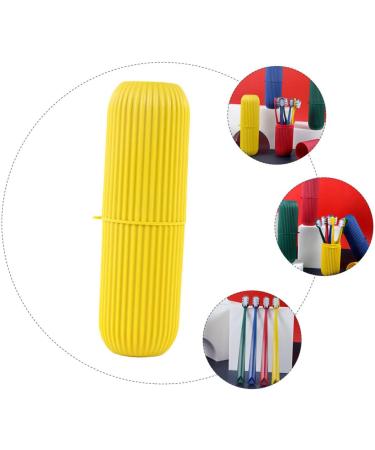 Gleavi Travel Toothbrush with 8 Sleeve Containers - Perfect for Sensitive Gums & Camping | Portable Bristle Toothbrush & Cover Box - Buy Online on GoSupps.com