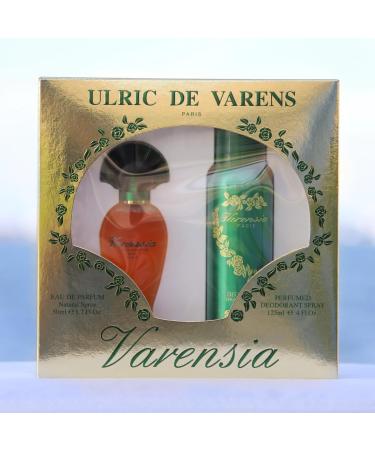Ulric De Varens VARENSIA - Eau De Parfum for Women 2pcs Set- Earthy Fruity Floral Scent - Notes of Lotus Flower Clove Raspberry & Vanilla- Fruity & Floral- 1.7 Fl Oz + 4 Fl Oz Deodorant Spray Floral Fruity Chypre 2.85 Fl Oz (Pack of 2) - Buy Online on GoSupps.com