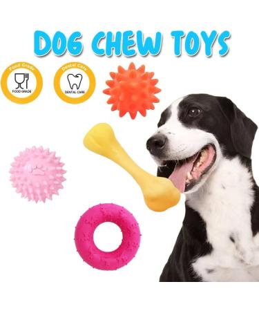 Speedy Panther 6Pcs Dog Chew Toys for Small Dogs Puppy Teething Toys From 8 Weeks Dog Ball Toys Dog Toys Set for Small Medium Dogs Pink - Buy Online on GoSupps.com
