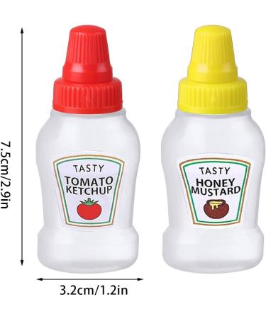 4Pcs Mini bottles mini ketchup bottle maggi bottle spice bottles sauce bottle mini salt shaker for on the go for hot sauce barbecue sauce olive oil ketchup mayonnaise Sauces and Marinades - Buy Online on GoSupps.com