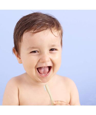 Rain Organic Bamboo Baby Kids Toothbrush - Safe Infant Toddler Toothbrush 6-12 Months+ | BPA-Free Biodegradable Wood, Extra Soft Bristles | Children's Dental Care (3 Pack) - Buy Online on GoSupps.com