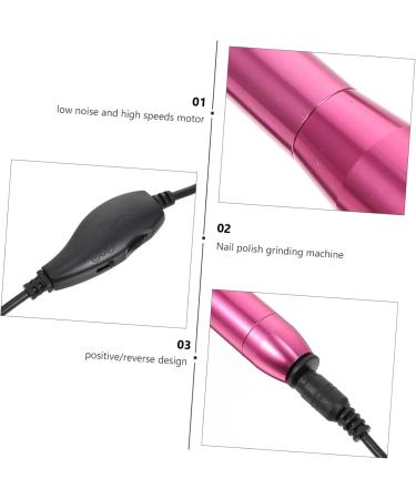 Beatifufu 1set Nail Polisher Manicure Grinder Manicure Kit Nail Drill Bit Gel Nailpolish Professional Pedicure Kit Nail Bits Gel Nail Kit Electric Nail File Electric Nail Drill Aluminum 13x2.5cm Rosy - Buy Online on GoSupps.com