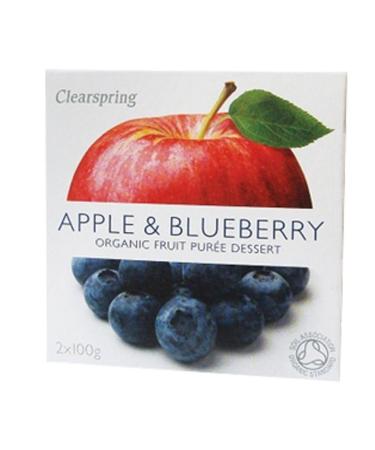 Clearspring | Apple & Blueberry Puree - Org | 12 x 2X100G