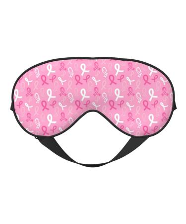 Breast Cancer Awareness (3) Print Sleep Masks Comfortable & Super Soft Eye Mask with Adjustable Strapsoft Filling Lightweight for Home Or Travel Use