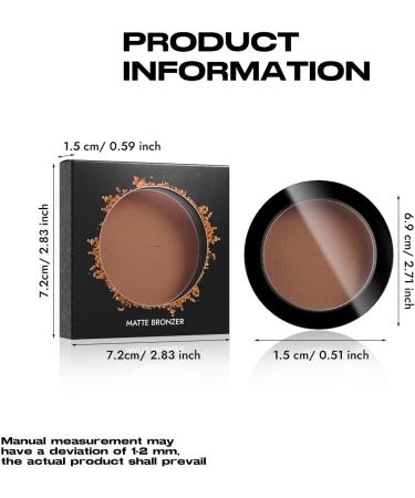 PCC PTYXIS Matte Bronzing Contour Powder Setting Powder AllinOne for Hairline and Nose Contours Facial Sculpting Smooth Finish LongLasting Pigment Suitable for Different Skin Tones 6 6g 6 6 g Pack of 1 - Buy Online on GoSupps.com