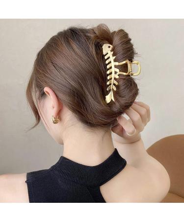 Metal Fishbone Hair Clips for Women | Strong Hold Non-Slip Hairpins | Large Hair Accessories for Thick Hair - Buy Online on GoSupps.com