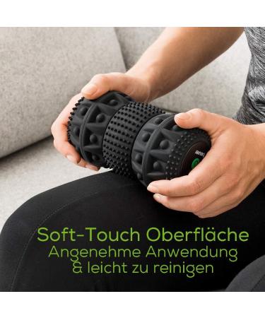 Beurer MG 35 Deep Roll Massage Roller with Vibration | Trigger Point Fascia Roller - 3 Intensity Levels & Versatile Deep Tissue Massage - Buy Online on GoSupps.com