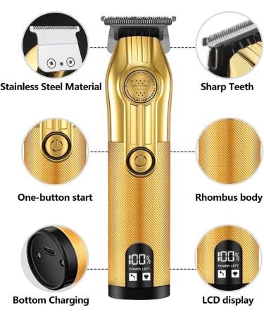 Professional Hair Clippers for Men | Cordless Rechargeable Electric Haircut & Beard Trimmer | Rose Gold - Buy Online on GoSupps.com