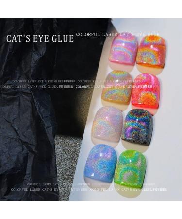 8ML Universal Colorful Cat's Eye Glue Glossy Colorful Cat Eye Soak-Off UV Aurora Nail Gel Varnish Nail Art Shining Manicure - (Color: 01) - Buy Online on GoSupps.com