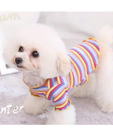 Buy AMAONE Chihuahua Dog Coat - Stylish Knitted Jacket with Bowknot for Small Dogs - Multicolor XXL Pet Clothing - Buy Online on GoSupps.com