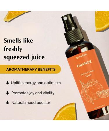 Orange Room Linen & Pillow Spray by Aromafume | 100ml/3.38 fl oz | with Pure Orange Essential Oil | Aromatherapy Spray | Mist for Bedding Fabrics - Buy Online on GoSupps.com