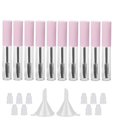 GTHER 10PCS 10ML Empty Mascara Tube Bottle with Eyelash Wand & Rubber Inserts & Funnels Set for Castor Oil/Eyelash Growth Oil, DIY Mascara Eyelash Cream Container with Cap, Matte Pink - Buy Online on GoSupps.com