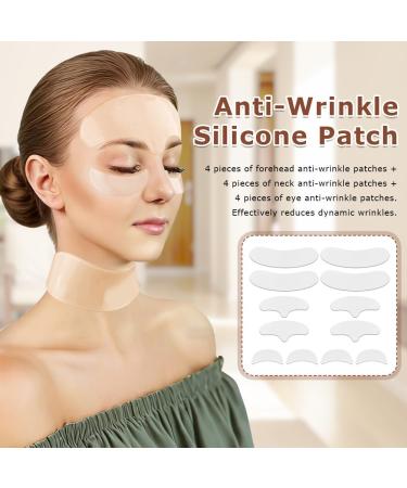 Zorivane 12PCS Forehead & Neck & Eye Wrinkle Patches Set Reusable Night Silicone Anti-Wrinkle Patches Improves Wrinkles and Restores Skin Firmness - Buy Online on GoSupps.com
