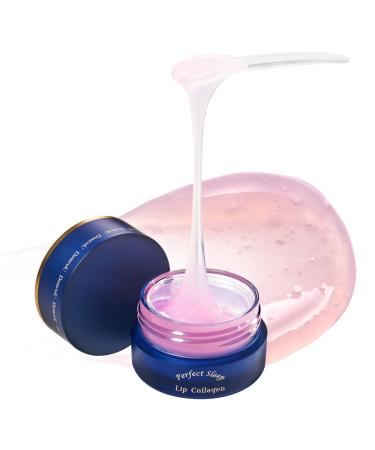 Perfect Sleep Lip Collagen 0.50fl.oz Intensive Collagen Lip Sleeping Mask Infused with Peptides Rice Protein & Willow Bark Extract for Overnight Plumping Repairing & Smoothing Korean Lip Treatment