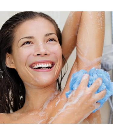 Multi-Colored Luffa Bath Sponges (4-Pack) - Natural Shower Scrubber & Exfoliating Bathing Sponges for Body Care - Buy Online on GoSupps.com